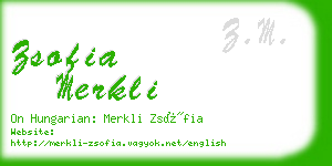 zsofia merkli business card